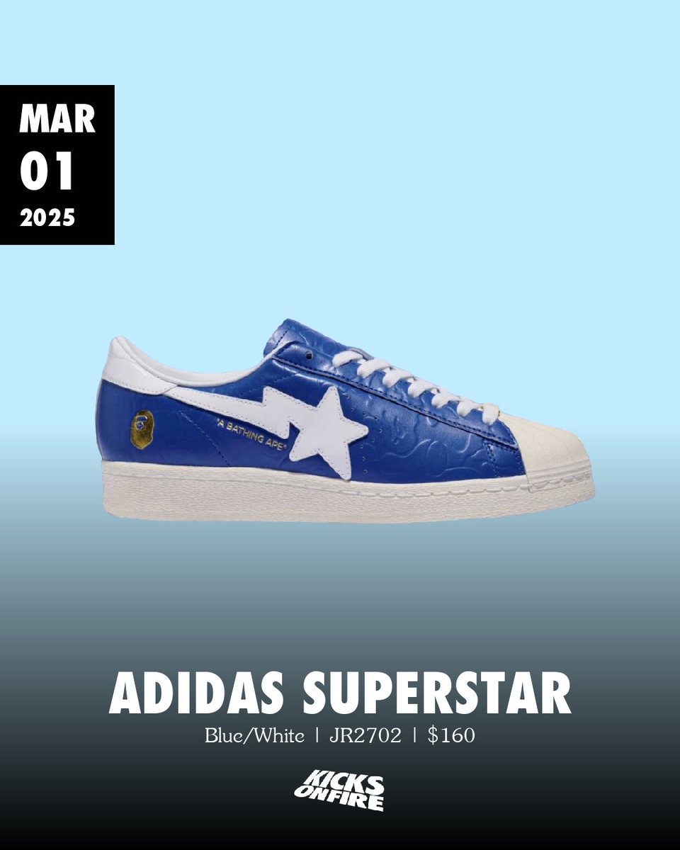 BAPE x adidas Superstar Blue White 𝗖𝗼𝗹𝗼𝗿𝘄𝗮𝘆: Blue/White