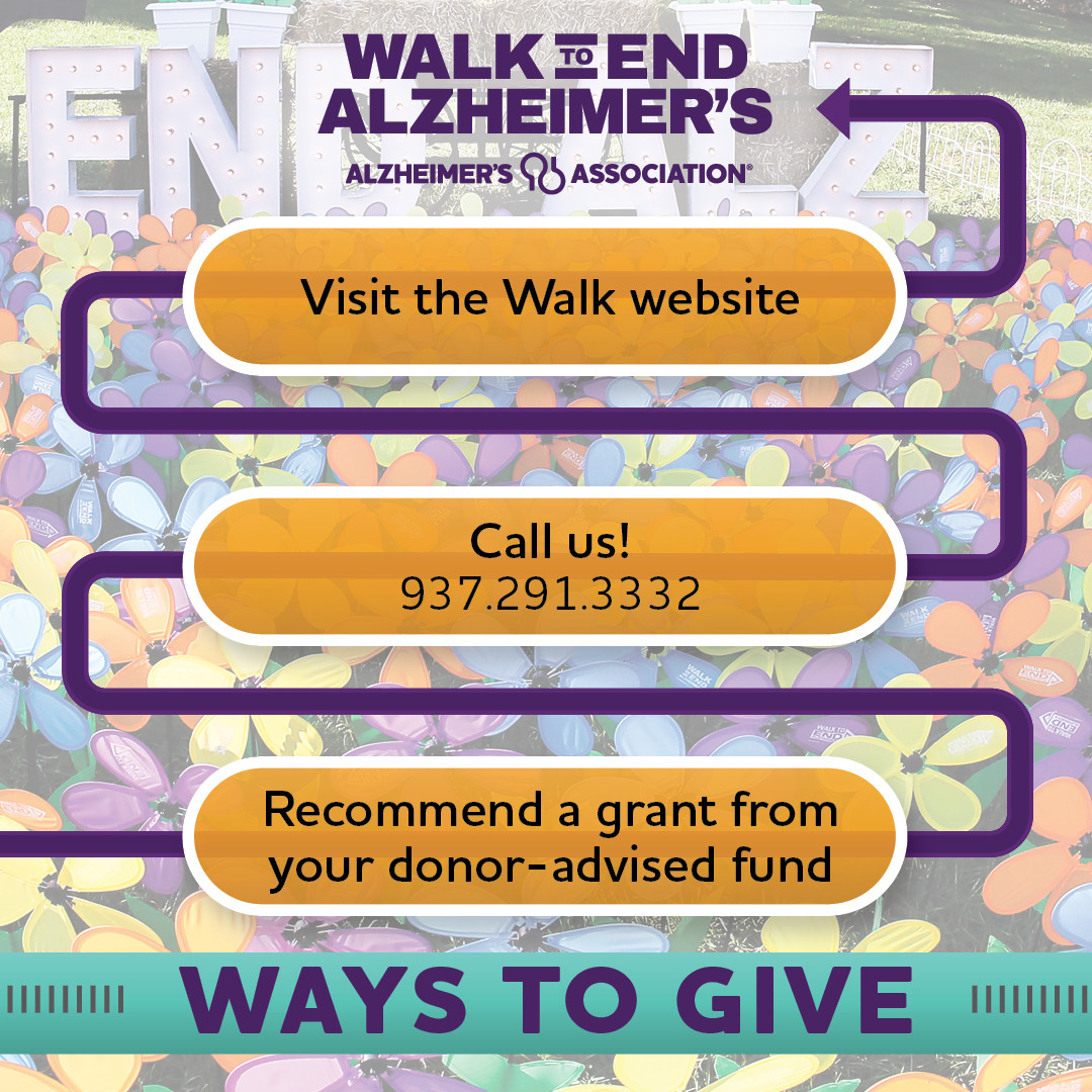 We need your help right now to accelerate promising research, relentless advocacy and much-needed care and support for people living with dementia and their loved ones. Provide help and hope this holiday season! Give today at bit.ly/24DaytonWalk #ENDALZ #giveback