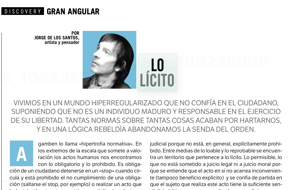 Migueln16468689's tweet image. Excelente reflexión @muyinteresante  @_JDLS sobre el peligro del puritanismo y su puritana desconfianza con la desaparición de lo lícito, y por tanto de la confianza interpersonal @granvico. Peligros de la hipertrofia normativa regular lo lícito más allá de lo moralmente regulado