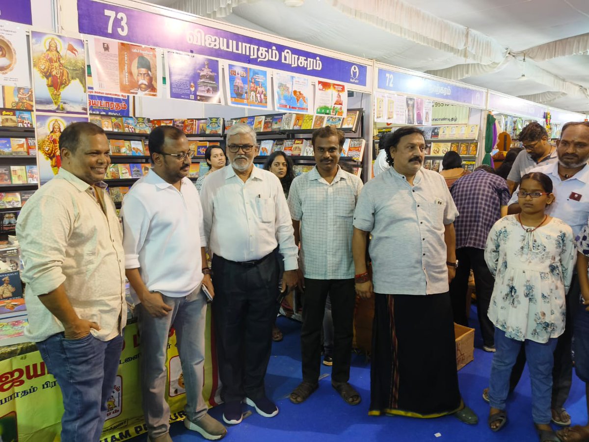 raghav1959's tweet photo. Director Saran and serial actor Abishek visited our vijayabaratham stall in Chennai book fair https://t.co/PFLViQ2UqV