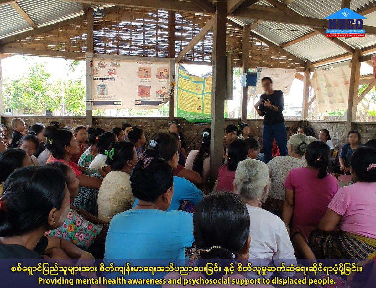 MaungKhinZaw4's tweet photo. Mental Health and Psychosocial Support During Conflict in Arakan (MHPSS)
#ULA/#HDCO
https://t.co/G5JjKdE89z https://t.co/JUIk77LOUj