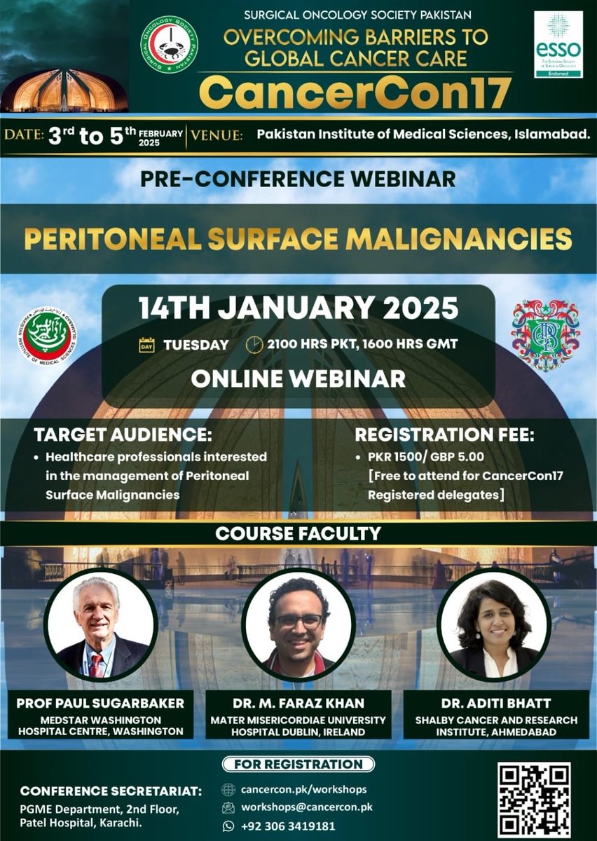 Faraz Khan (@farazkh65499316) on Twitter photo Looking forward to this event, absolutely amazing to have <a href="/PSugarbaker/">Paul H Sugarbaker</a> & <a href="/writeslkpushkin/">Aditi Bhatt</a> onboard.
Many thanks <a href="/RazaSayyed12/">Raza Sayyed</a> <a href="/SOS_Pk/">Surgical Oncology Society Pakistan. SOSPK</a> - wish you all the best for the conference!
<a href="/PSOGI_EC/">Peritoneal Surface Oncology Group International</a> <a href="/indepso/">INDEPSO</a> <a href="/ESSOnews/">European Society of Surgical Oncology (ESSO)</a> <a href="/Matersurgery/">MaterSurgery</a> <a href="/ISSPP1/">ISSPP</a> <a href="/SPeritoneum/">SoMe4Peritoneum</a> Looking forward to this event, absolutely amazing to have <a href="/PSugarbaker/">Paul H Sugarbaker</a> & <a href="/writeslkpushkin/">Aditi Bhatt</a> onboard.
Many thanks <a href="/RazaSayyed12/">Raza Sayyed</a> <a href="/SOS_Pk/">Surgical Oncology Society Pakistan. SOSPK</a> - wish you all the best for the conference!
<a href="/PSOGI_EC/">Peritoneal Surface Oncology Group International</a> <a href="/indepso/">INDEPSO</a> <a href="/ESSOnews/">European Society of Surgical Oncology (ESSO)</a> <a href="/Matersurgery/">MaterSurgery</a> <a href="/ISSPP1/">ISSPP</a> <a href="/SPeritoneum/">SoMe4Peritoneum</a>