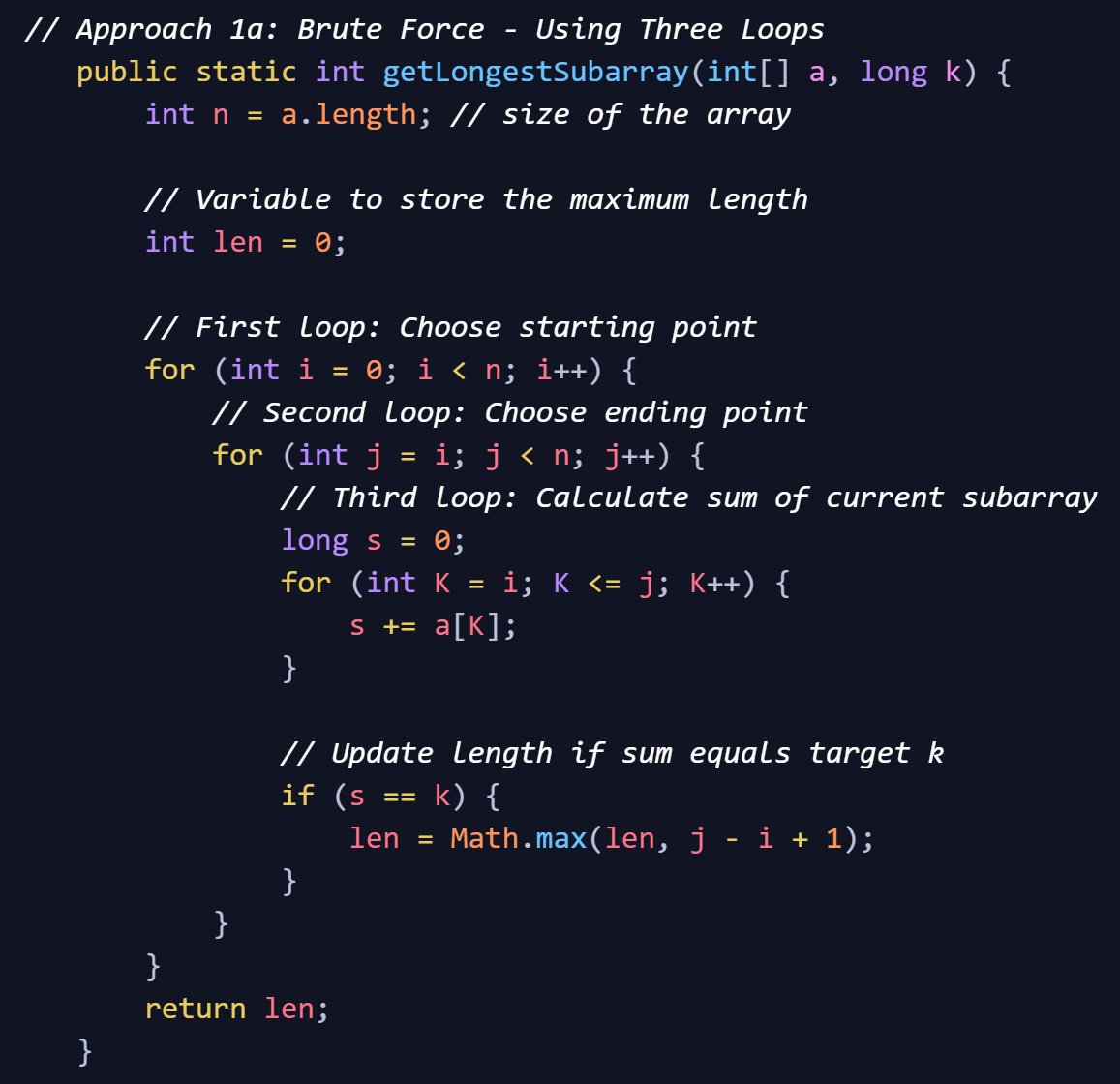 45NitinVerma's tweet image. Solving Longest Subarray With Sum K on #CodingNinjas 🧵
Brute Force:
✨ Two nested loops
⏱️ Time: O(n²)
💾 Space: O(1)
HashMap (Best):
✨ One-pass
⏱️ Time: O(n)
💾 Space: O(n)
Two Pointers:
✨ For sorted arrays
⏱️ Time: O(nlogn)
💾 Space: O(1)
#DSA #algorithm #practice