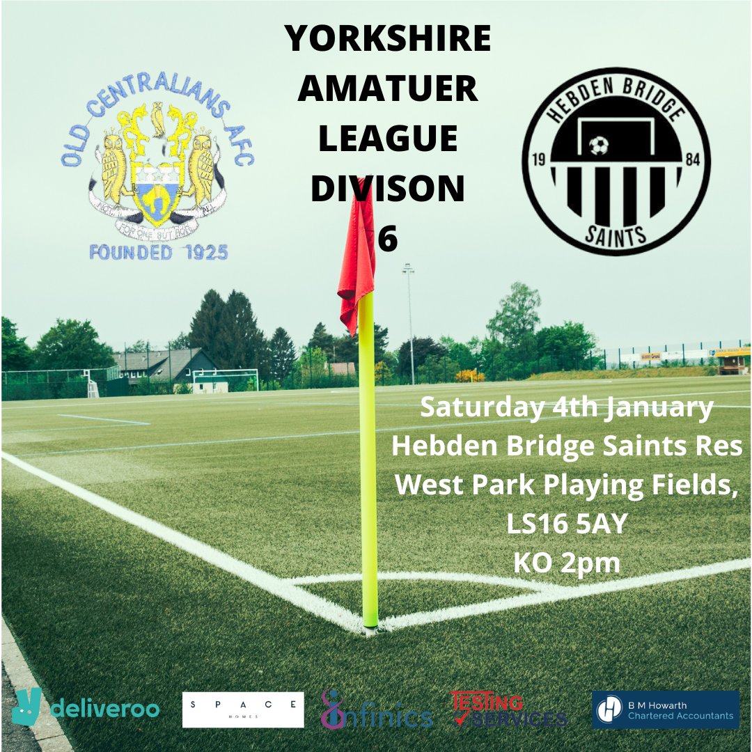 Old Centralians AFC (@centraliansafc) on Twitter photo ⚽GAMEWEEK 15⚽️
Our second team look to start the new year with all 3 points, against a <a href="/HBSaintsAFC/">Hebden Bridge Saints</a> reserve side that they beat last time round. Could lightening strike twice?
Join us at West Park Playing Fields, as Saturday Football returns!
⚽️COYC⚽️ ⚽GAMEWEEK 15⚽️
Our second team look to start the new year with all 3 points, against a <a href="/HBSaintsAFC/">Hebden Bridge Saints</a> reserve side that they beat last time round. Could lightening strike twice?
Join us at West Park Playing Fields, as Saturday Football returns!
⚽️COYC⚽️