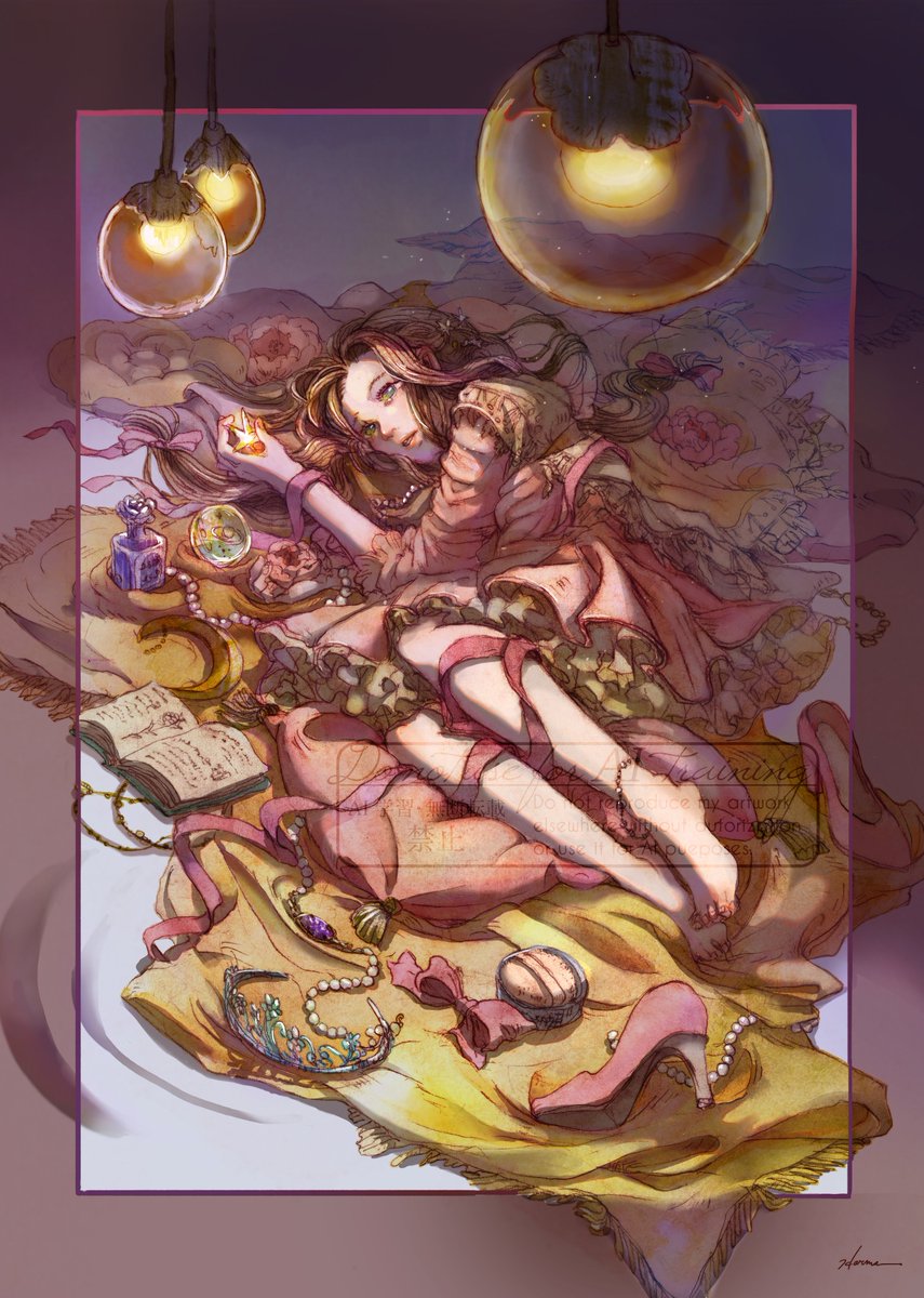 「#2024年自分が選ぶ今年の4枚お仕事の都合で見せられない絵も良いものがたくさん」|渡邊 春菜のイラスト