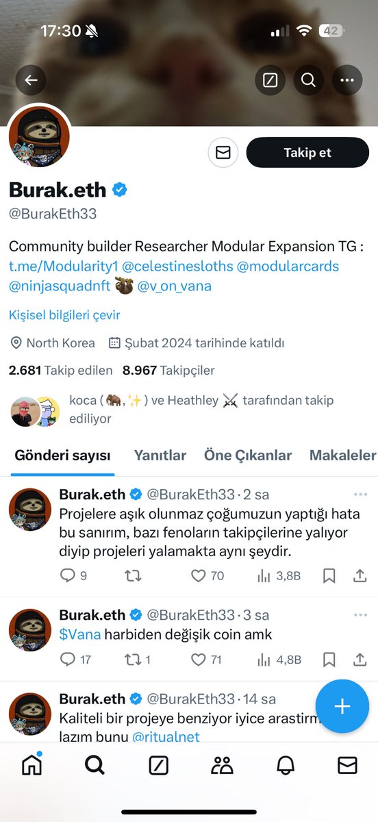 hakancryptocu's tweet photo. @zenerbabax @v_on_vana @ModularCards İnsan inceldiği yerden değil, incindiği yerden koparmış… https://t.co/ERBanD6ntW