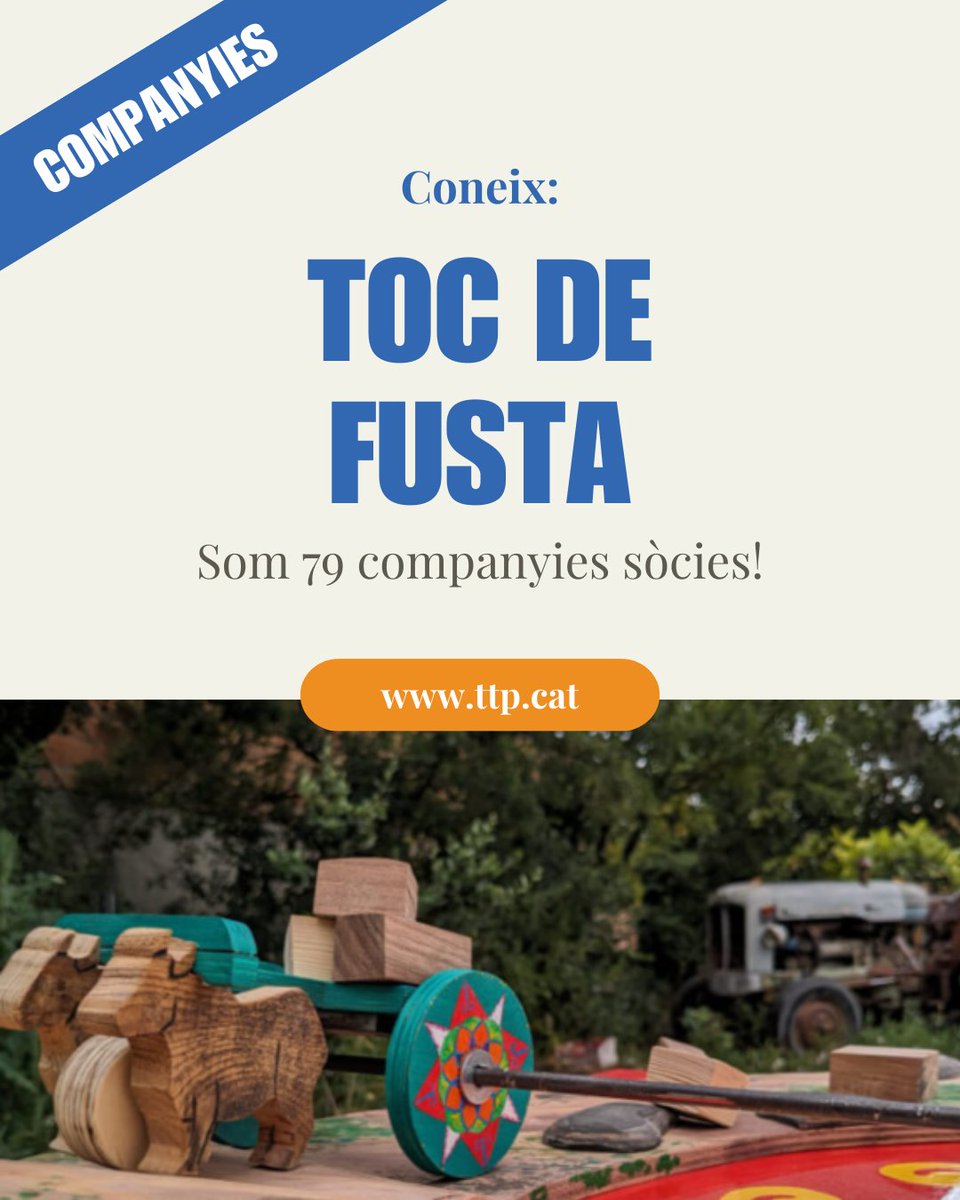 TTP (@ttp_cat) on Twitter photo Coneix <a href="/TocDeFusta/">Toc de Fusta</a>: una companyia que treballa la fusta per construir autòmats de gran format🪵
Amb això, conviden persones grans i petites a jugar amb els seus mecanismes, fent passar una bona estona a qualsevol!
#espectaclesfamiliars #companyies Coneix <a href="/TocDeFusta/">Toc de Fusta</a>: una companyia que treballa la fusta per construir autòmats de gran format🪵
Amb això, conviden persones grans i petites a jugar amb els seus mecanismes, fent passar una bona estona a qualsevol!
#espectaclesfamiliars #companyies