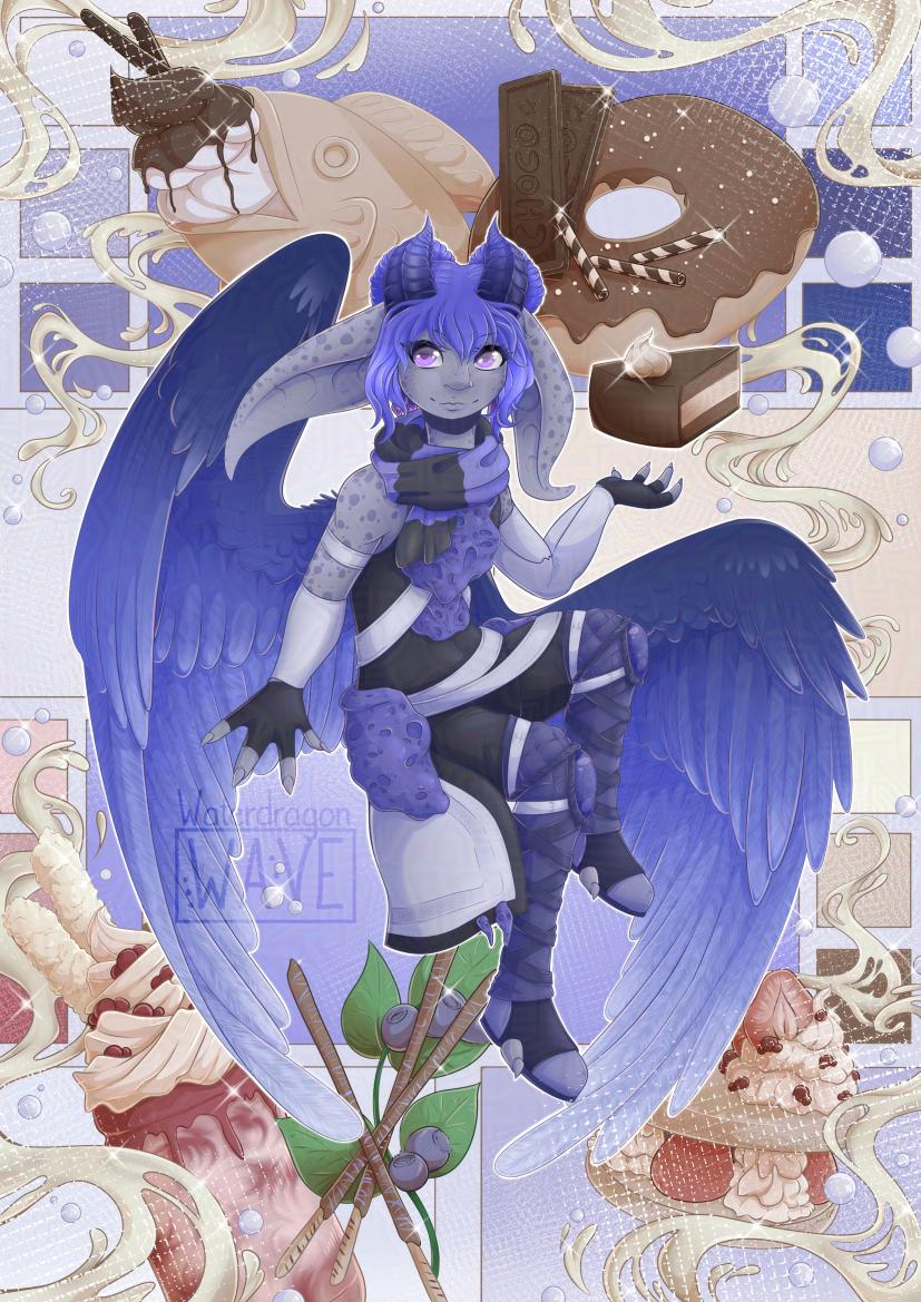 My contribution for the <a href="/CalendarKrewe/">CalendarKrewe</a> 2025!

I draw my Asurasona Wave with a lots of different Sweets! I'm so happy that after all these years I could finally contribute to this beautiful project!

#guildwars2 #GW2FanArt