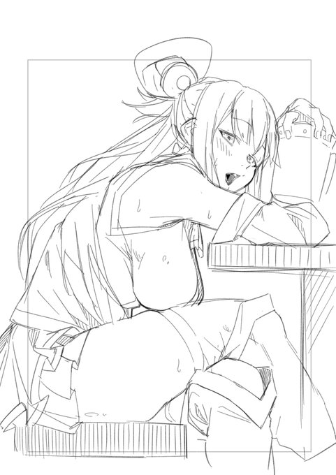 ほろ酔いアクア様のラフ画 