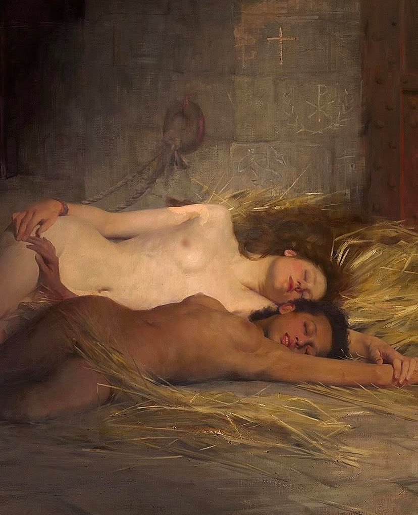 AcademiaAesthe1's tweet image. Saint George Hare (1857-1933) “The Victory of Faith” 1891