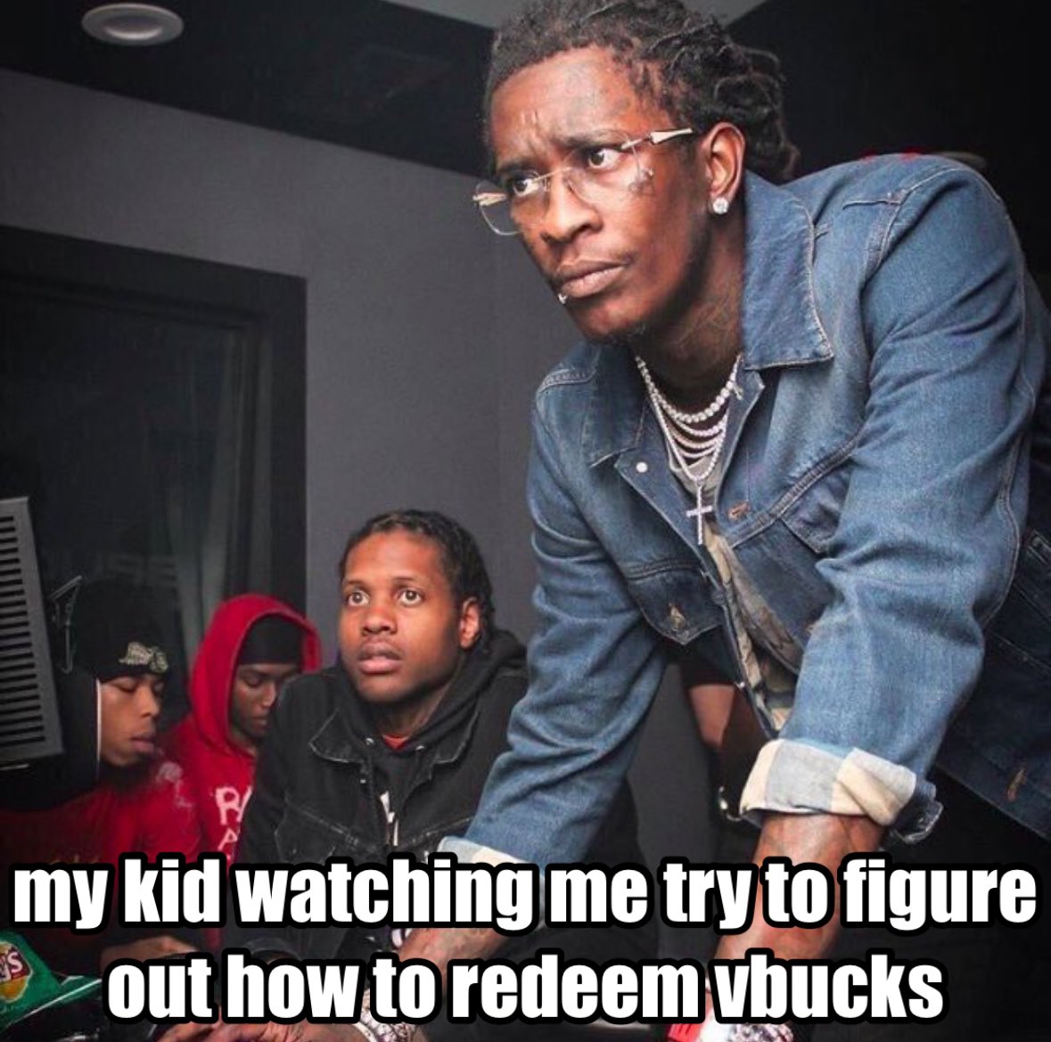 LeeSauce's tweet photo. @FortniteGame why is redeeming vbucks so damn hard? https://t.co/Q3gTyLLKiG