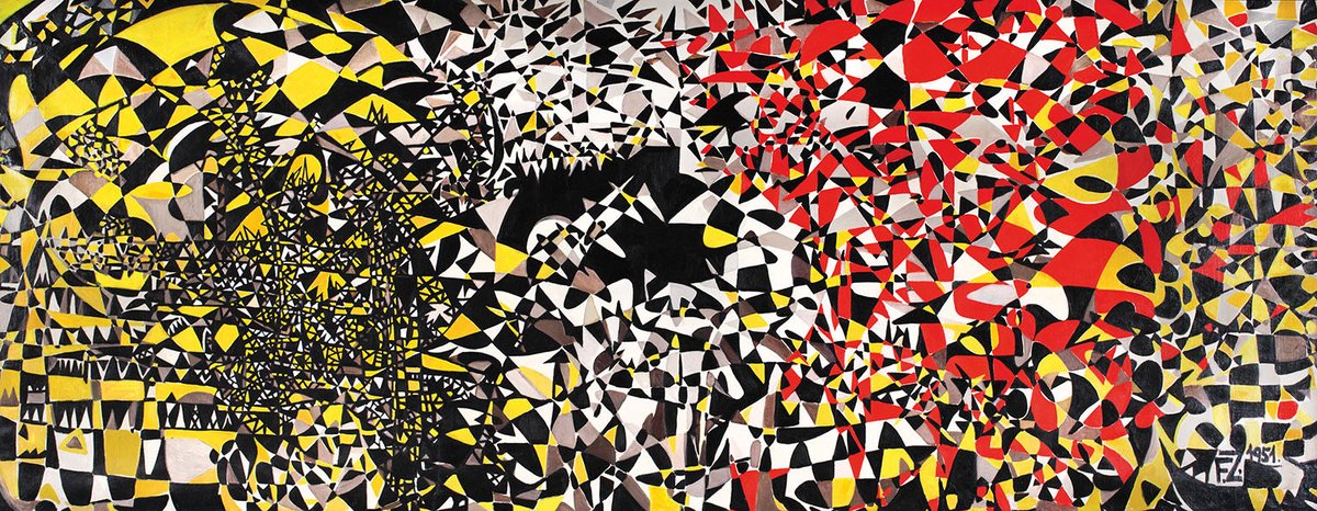 Fahrünnisa’nın ressam oluşunun ilk adımlarını mı izledik az önce televizyonda? Kurgu bile olsa bu ana tanık olmak güzel geldi 😍
#SakirPasaAilesi 

Aşağıda Fahrünnisa Zeid’in en sevilen eserlerinden biri: “Cehennemim” (1951)

istanbulmodern.org/koleksiyon/ceh…