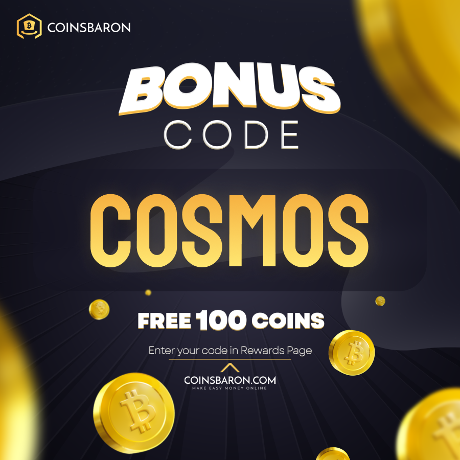 CODE DROP🔥

We have a small surprise for you. 100 coins for the first 100 people!💯

What to do to get it? 🎯

Just two steps:
1️⃣ Go to the website and register through this link -> coinsbaron.com
2️⃣ In the rewards tab, enter the code: „COSMOS”

Enjoy! 🎁

#promocode