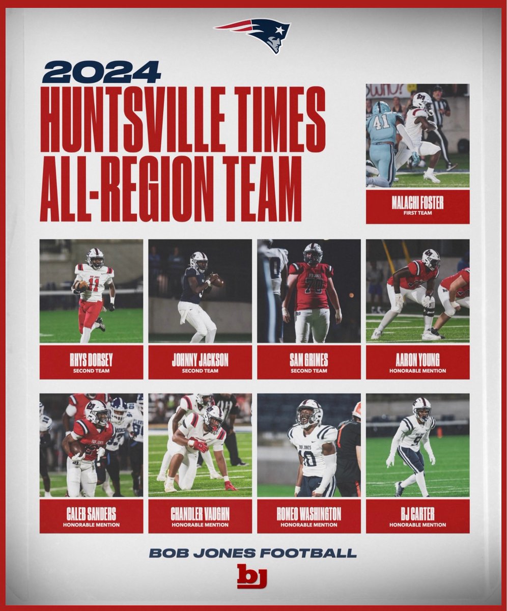 Congratulations to our guys who were chosen for the Huntsville Times All-Region Team! 

#BJP | #EAT | #recruitBJP