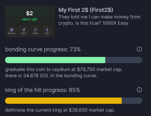 First2dollar's tweet image. what are these numbers ? will they give my 2$ back if it hits 100% or what ?