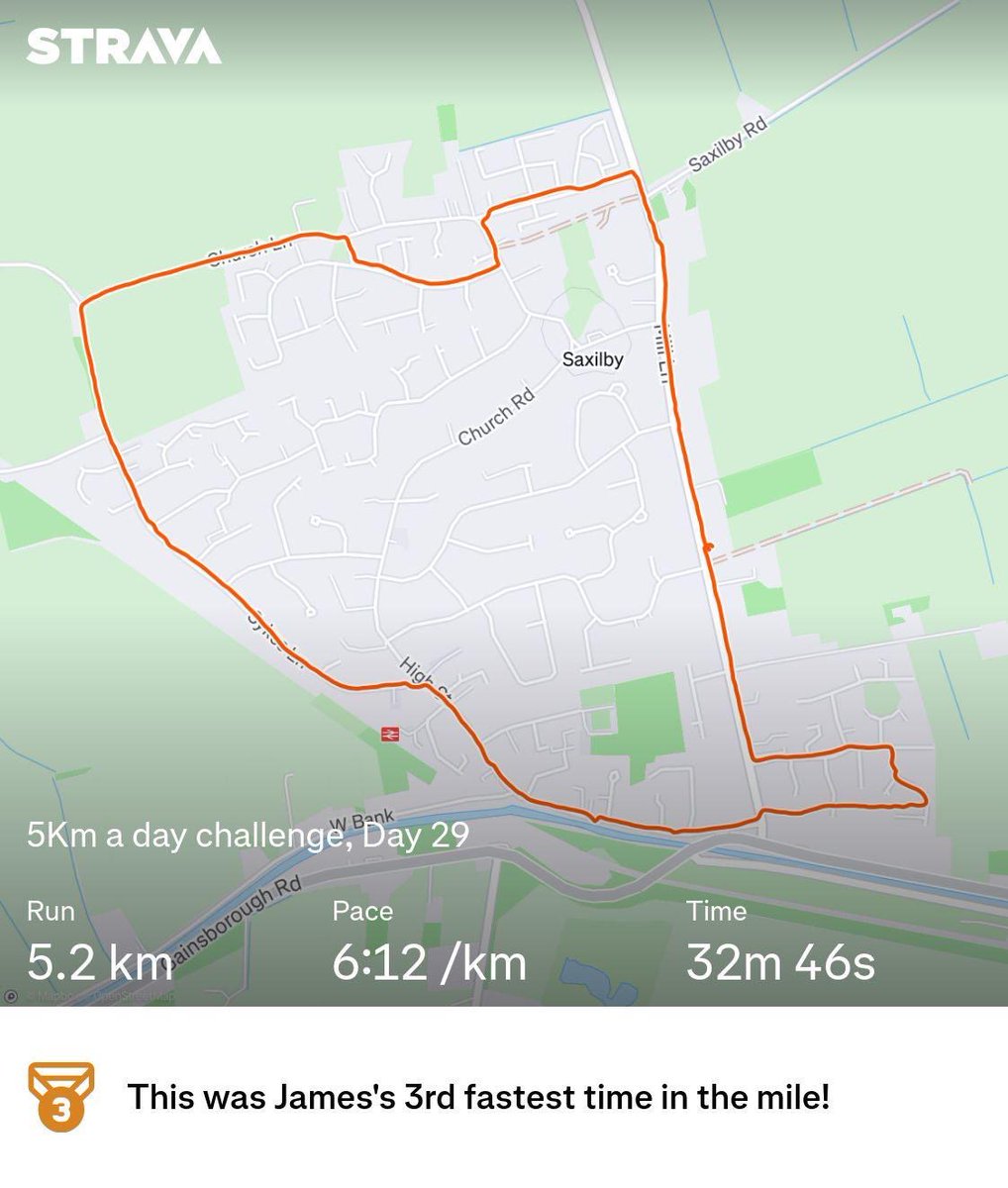 SaxilbyCricket's tweet photo. 1/3. 5km a day, every day in December challenge, Day 29 done ✅ 2 days to go 🏃🏽
Donate here: https://t.co/wuqo9Z1bmw
Back up to speed today for James, and a solid run leaves him with just two days of running left to go. 🙌🧵 https://t.co/tdVVUoW5Dy