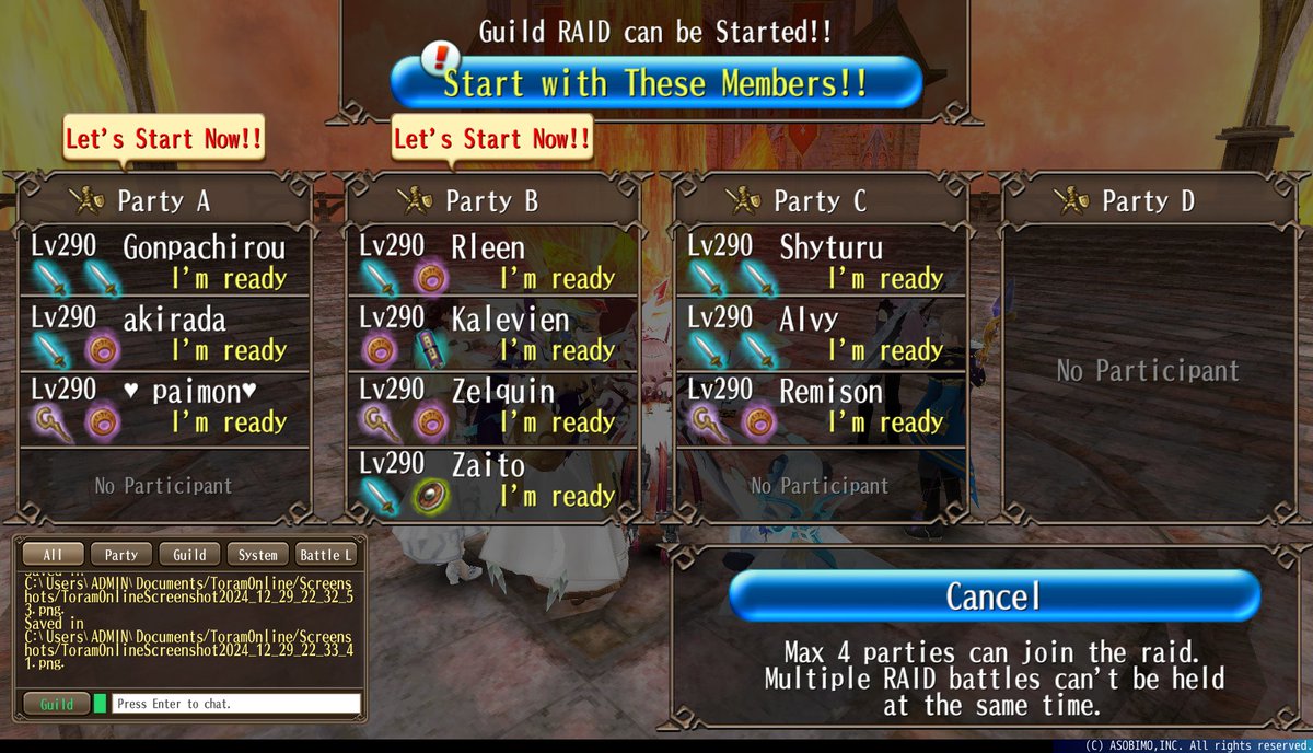 shyturu's tweet photo. Friendzone Last Guild Raid of 2024!╰(*´︶`*)╯♡
not much Member join Tonight just 10 if us but we did 2 Raid Boss Fire and Water :3
#トーラムオンライン #トーラム #ToramOnline #Toram #bemmo #Friendzone #FriendzoneGuild #Guild #ToramGuildRaid #MMORPG https://t.co/QzAaIK8kSB