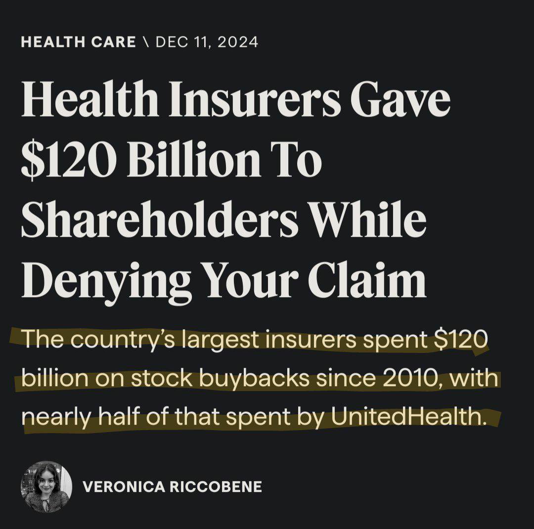 ProudSocialist's tweet photo. 1. Free Luigi Mangione

2. Abolish For-Profit Health Insurance

3. Implement Nationalized Health Care https://t.co/pAp2B50Orx