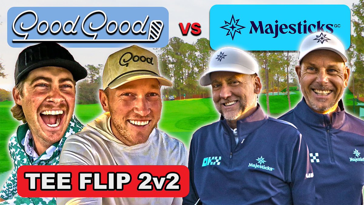 🚨MATCH NOW LIVE🚨

<a href="/henrikstenson/">Henrik Stenson</a> &amp; <a href="/IanJamesPoulter/">Ian Poulter</a> take on the boys at <a href="/goodgood_golf/">Good Good Golf</a> in a game of Tee Flip👀

Head to @majesticksgc YouTube for the full video (link below)🍿

🔗 youtu.be/6Yvcp0dwdp4?si…