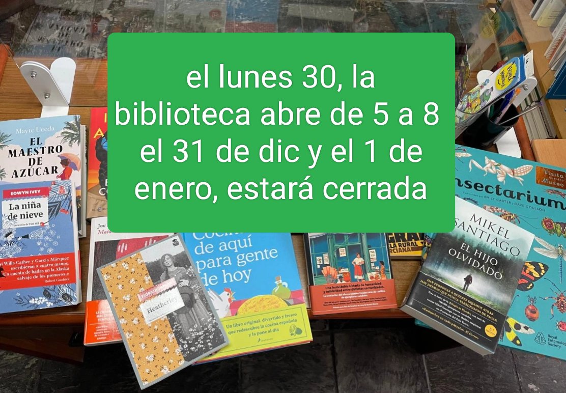 Horario para estos días 
#bibliotecadesomiedo #somiedo