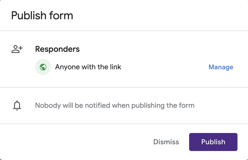 Google Forms has changed a bit. You can no longer just copy the responder link. You have to Publish first, otherwise no one can respond.