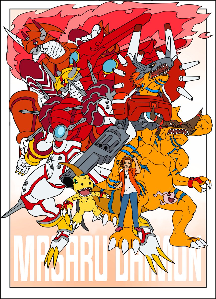 TasisHomeos's tweet photo. MASARU DAIMON
-------------------------------------
#Digimon #デジモン #Manga #Anime #Art #Digimonfrontier #Poster #Agumon #Geogreymon #RizeGreymon #Shinegreymon #DigimonSavers #Bursmode https://t.co/QsJe1RuDAk