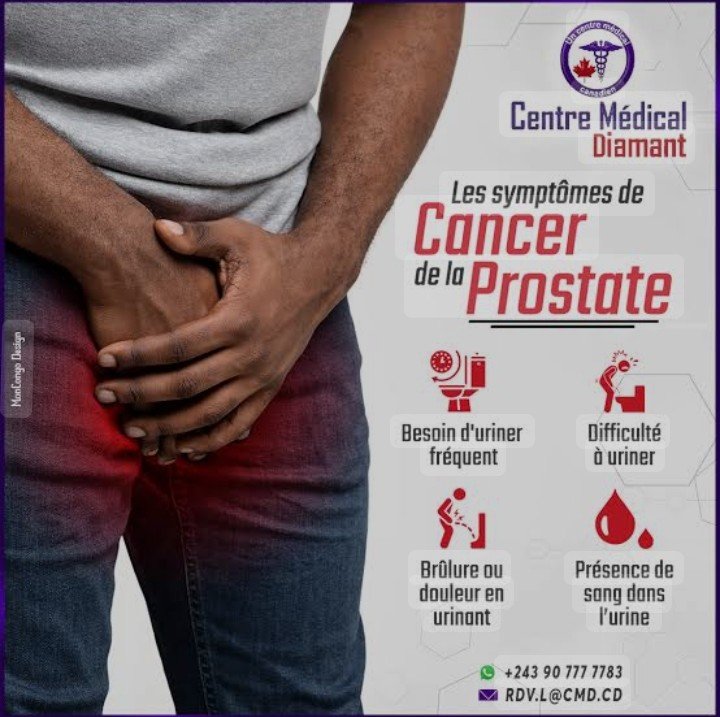 CFJ_rdcongo's tweet photo. - Le cancer de la prostate se manifeste souvent par divers symptômes urinaires et des douleurs persistantes...

- Si vous ressentez des changements inhabituel, consultez un professionnel de santé. 

- Identifier ces signes à temps permet une meilleure prise en charge.
 Agissons! https://t.co/cBTyPdPktm