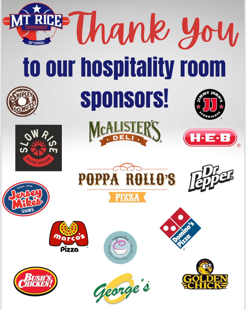 Thank you our hospitality sponsors!