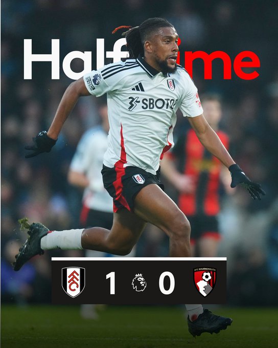 HT: Fuham 1-0 Bournemouth