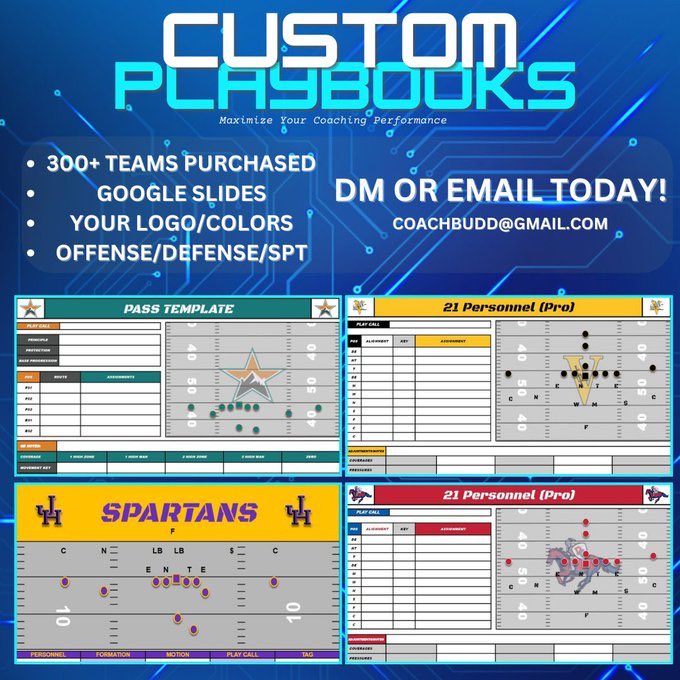 CoachBuddFB's tweet photo. Coaches, its simply the easiest, most efficient way to present your scheme in a professional visual esthetic!  Shoot me an email or DM today! https://t.co/SNyisrCe7U