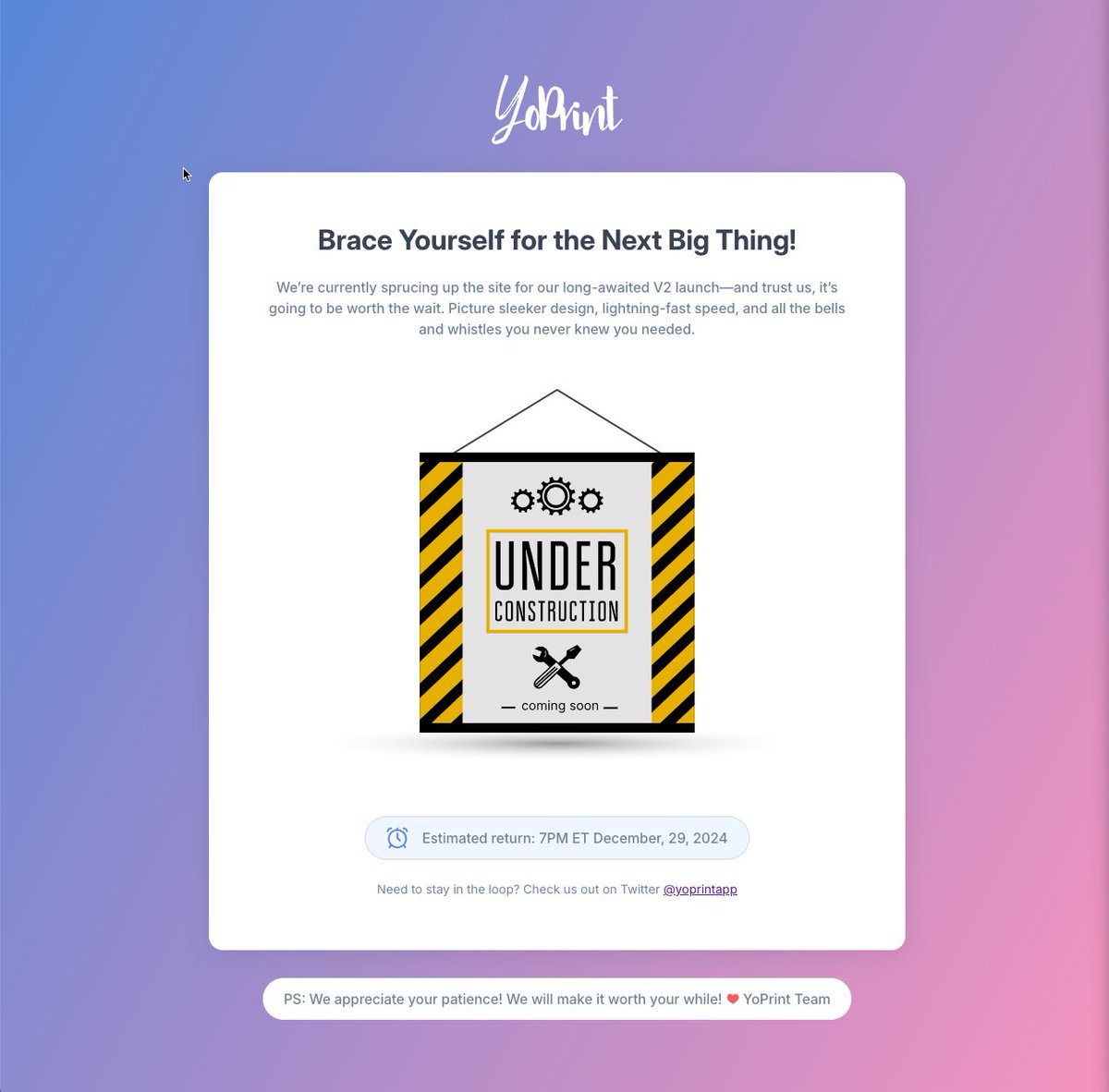 We're still in the process of migrating the data. However, we are definitely looking good for releasing V2 by 7PM ET today!