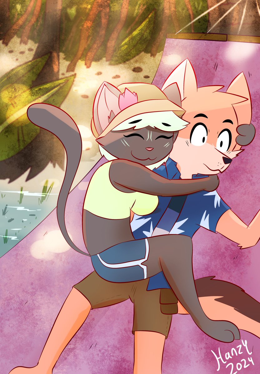 Han00my's tweet photo. Beach hammock cuddles :3

#anthro #anthroart #digitalart #originalcharacter #originalcharacterart https://t.co/RFG6Ju8nqV