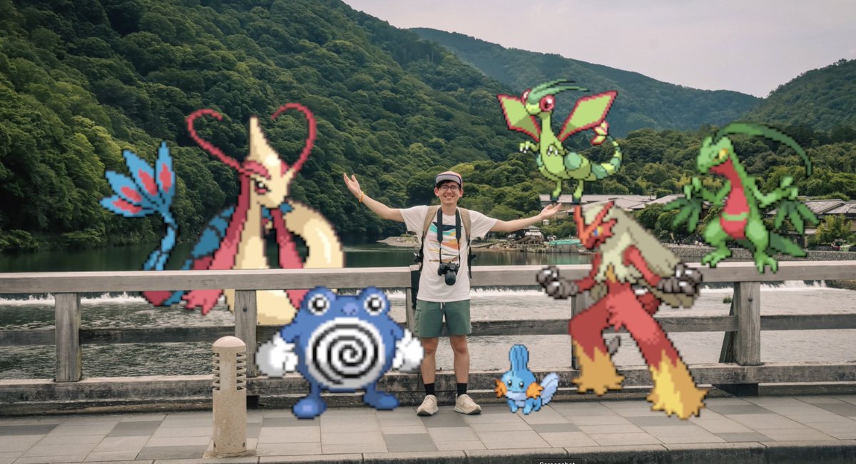 Me and the squad among the mountains of west Kyoto, Japan ⛰️🏞🇯🇵