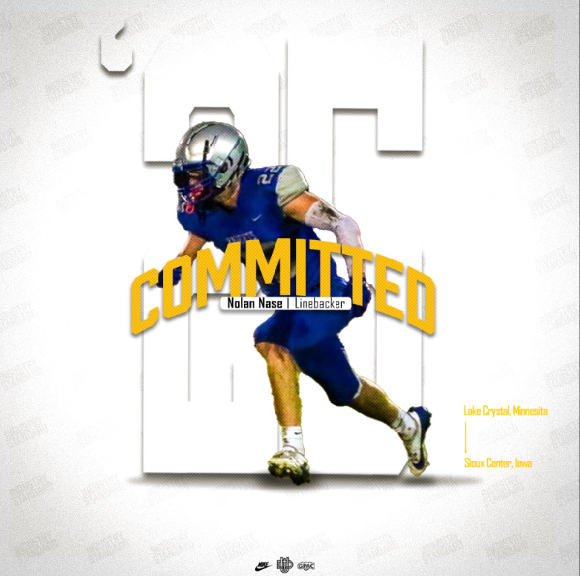 Nolan Nase (@nolannase) on Twitter photo Excited to announce my commitment to Dordt University, thank you to all my coaches, teammates, and family that made this possible.
Go Defenders ⚫️🟡⚔️
<a href="/DordtFB/">Dordt Football</a> <a href="/BMcCormick08/">Brandon McCormick</a> <a href="/Coach_Roelofs/">Coach Taylor Roelofs</a> <a href="/coach_penner/">Joel Penner</a> <a href="/lcwmknightsfb/">LCWM Football</a> Excited to announce my commitment to Dordt University, thank you to all my coaches, teammates, and family that made this possible.
Go Defenders ⚫️🟡⚔️
<a href="/DordtFB/">Dordt Football</a> <a href="/BMcCormick08/">Brandon McCormick</a> <a href="/Coach_Roelofs/">Coach Taylor Roelofs</a> <a href="/coach_penner/">Joel Penner</a> <a href="/lcwmknightsfb/">LCWM Football</a>