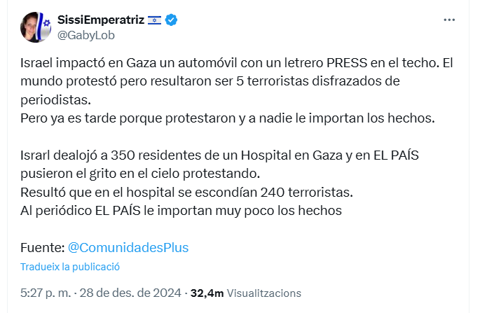 JordiGaliTr's tweet photo. Ara els terroristes d'extrema dreta són islamistes disfressats
Els metges, sanitaris i pacients dels hospitals de Gaza són terroristes de Hamàs disfressats
Aviat els violadors seran feministes disfressats
Putes mentides de la dreta https://t.co/3dJCliR7VU