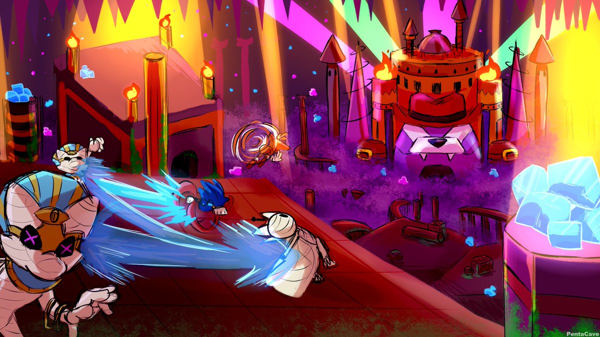 Some concept art I've done for a since canceled project Sonic Paradise