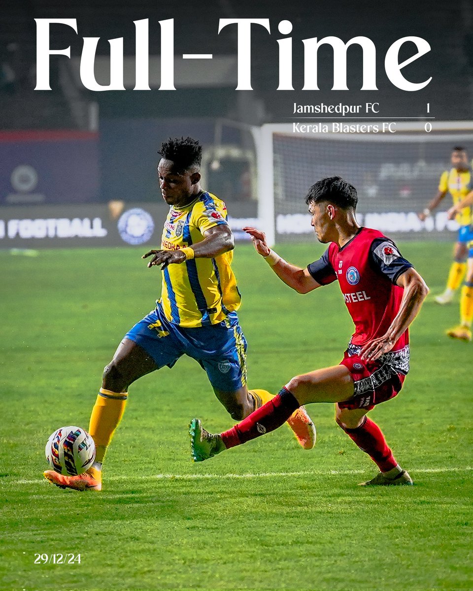 KeralaBlasters's tweet photo. A frustrating result in Jamshedpur. 

#JFCKBFC #KBFC #KeralaBlasters #ISL https://t.co/DyvnRlGsZY