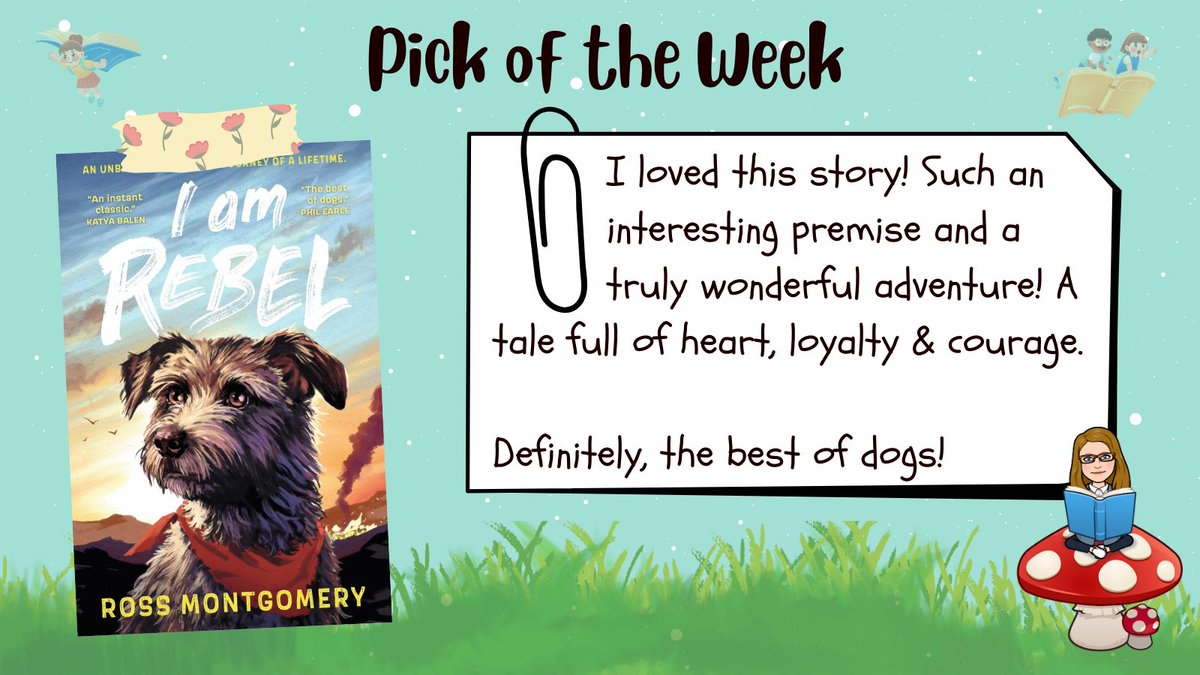 #ChattyReadingChallenge : Pick of the Week

I Am Rebel by Ross Montgomery

“I loved this story! Such an interesting premise and a truly wonderful adventure! A tale full of heart, loyalty &amp; courage. Definitely, the best of dogs!”
