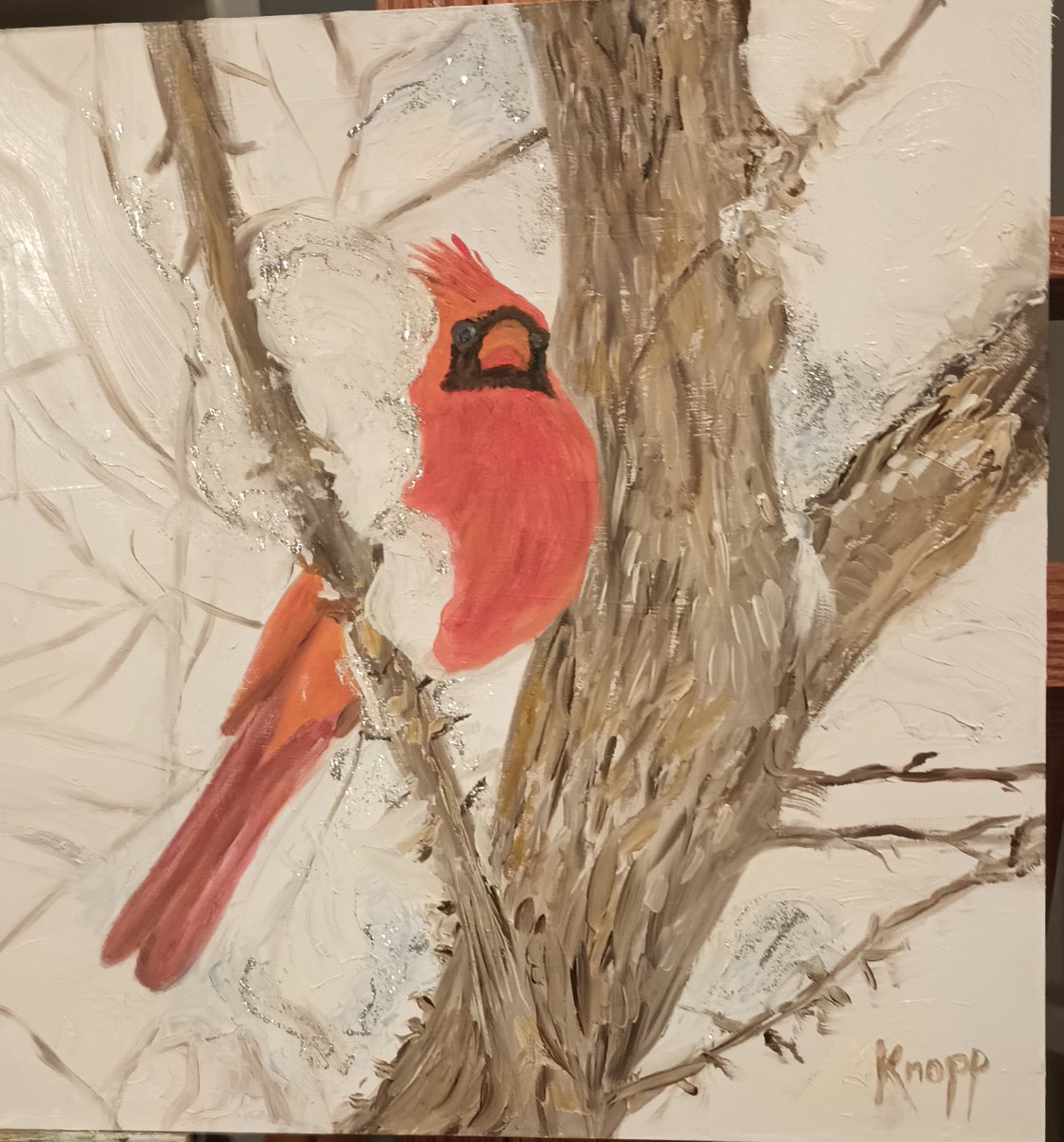 comknopp's tweet image. Happy New Year to everyone, this sweet Cardinal found a forever home right before Christmas, so grateful it got SOLD to a forever home....commissions available, email allpawsunique@gmail.com