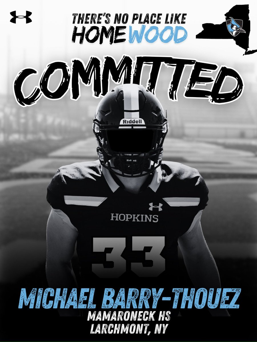Michael Barry-Thouez (@mikabt31) on Twitter photo I am happy to announce my commitment to continue my academic and athletic careers at <a href="/JHU_Football/">Johns Hopkins Football</a>
Thank you to my family and all the coaches and teammates that helped me along the way
<a href="/vitron5/">Anthony Vitti</a> <a href="/defWINchips/">David Smith</a> <a href="/Kmartins34/">Kev 🇨🇻🇺🇸</a> <a href="/CoachRio55/">Mario Byrd</a> <a href="/MamkFootball/">Mamaroneck Football</a> I am happy to announce my commitment to continue my academic and athletic careers at <a href="/JHU_Football/">Johns Hopkins Football</a>
Thank you to my family and all the coaches and teammates that helped me along the way
<a href="/vitron5/">Anthony Vitti</a> <a href="/defWINchips/">David Smith</a> <a href="/Kmartins34/">Kev 🇨🇻🇺🇸</a> <a href="/CoachRio55/">Mario Byrd</a> <a href="/MamkFootball/">Mamaroneck Football</a>