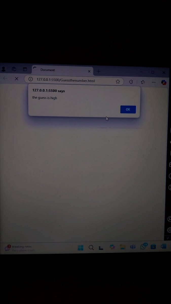 RiyaTyagi155121's tweet image. ✨Hey
Today I worked with a small game "Guess the number game "With javascript and it was interesting 🥂
#javascript
#javascriptmas
#guessthenumber