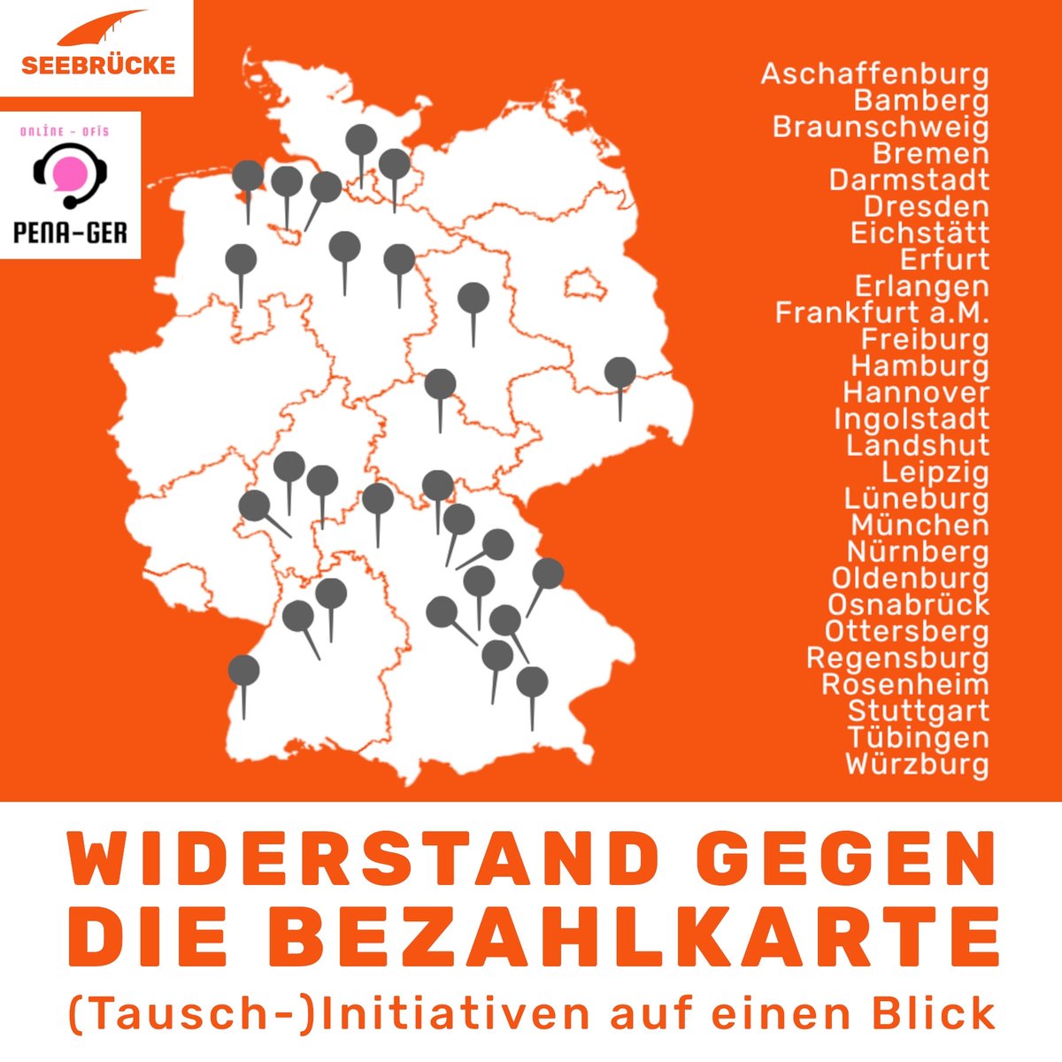 BastaBerlin's tweet photo. Der Widerstand gegen die diskrimierende #Bezahlkarte wächst. #Seebrücke hat alle Initiativen in ihrem Linktree aufgelistet, die Tauschaktionen planen, oder schon  machen: https://t.co/mGE0LGNeJ8

Wenn ihr weitere Initiativen kennt, meldet sie an #Seebrücke https://t.co/hqMOd2t4vj https://t.co/CjfiMYyk1h