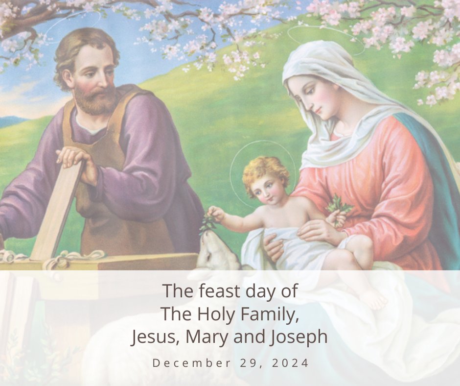Reflecting on the Holy Family of Jesus, Mary and Joseph today, on their feast day, reminds us to think about all families in the world and pray for peace and love to reign.