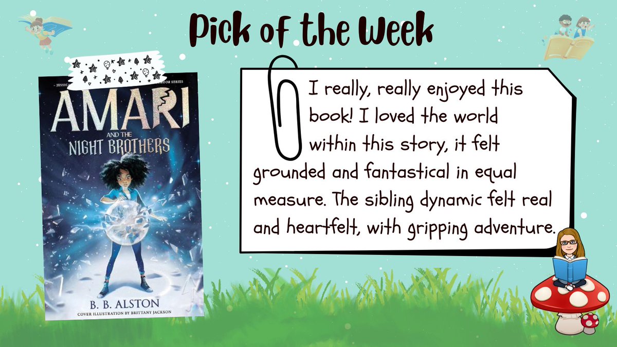 #ChattyReadingChallenge : Pick of the Week

Amari and the Night Brothers by B.B. Alston

“I really enjoyed this book! I loved the world within this story, it felt grounded and fantastical in equal measure. The sibling dynamic felt real and heartfelt, with gripping adventure.”