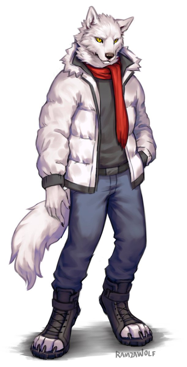 RamzaWolf's tweet image. Decided to change my fursona&apos;s outfit. Nothing permanent. I think I prefer it wearing different outfits depending on the situation.