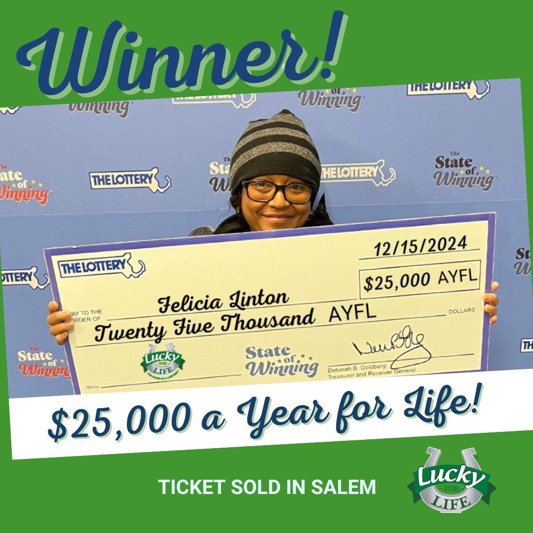 MAStateLottery's tweet photo. Plays a Lucky for Life Quic Pic every day โ๏ธ
#MassLottery
#Lottery
#LuckyForLife
#QuicPic
#StateOfWinning https://t.co/RbRDX1irl0