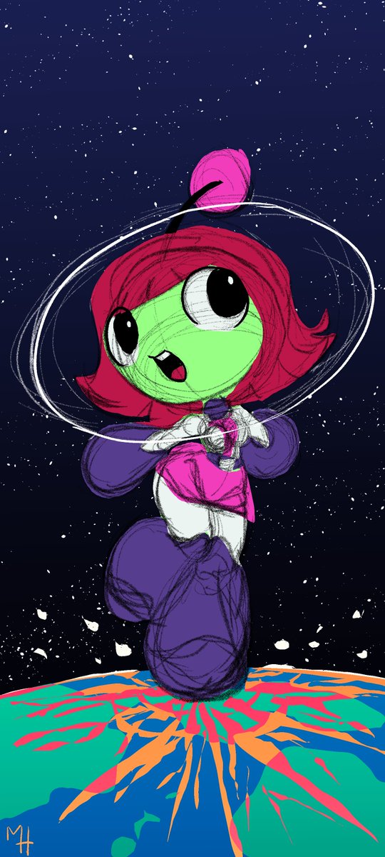 15 minute sketch of Luna from Mighty Milky Way. She's still my favorite WF character.