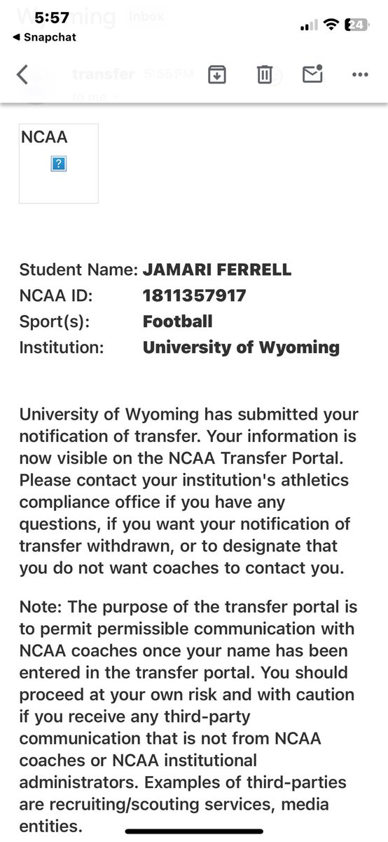 Wyoming has been easily the best two years of my life and I thank everyone there for doing that. With that being said I’ll be entering the transfer portal!