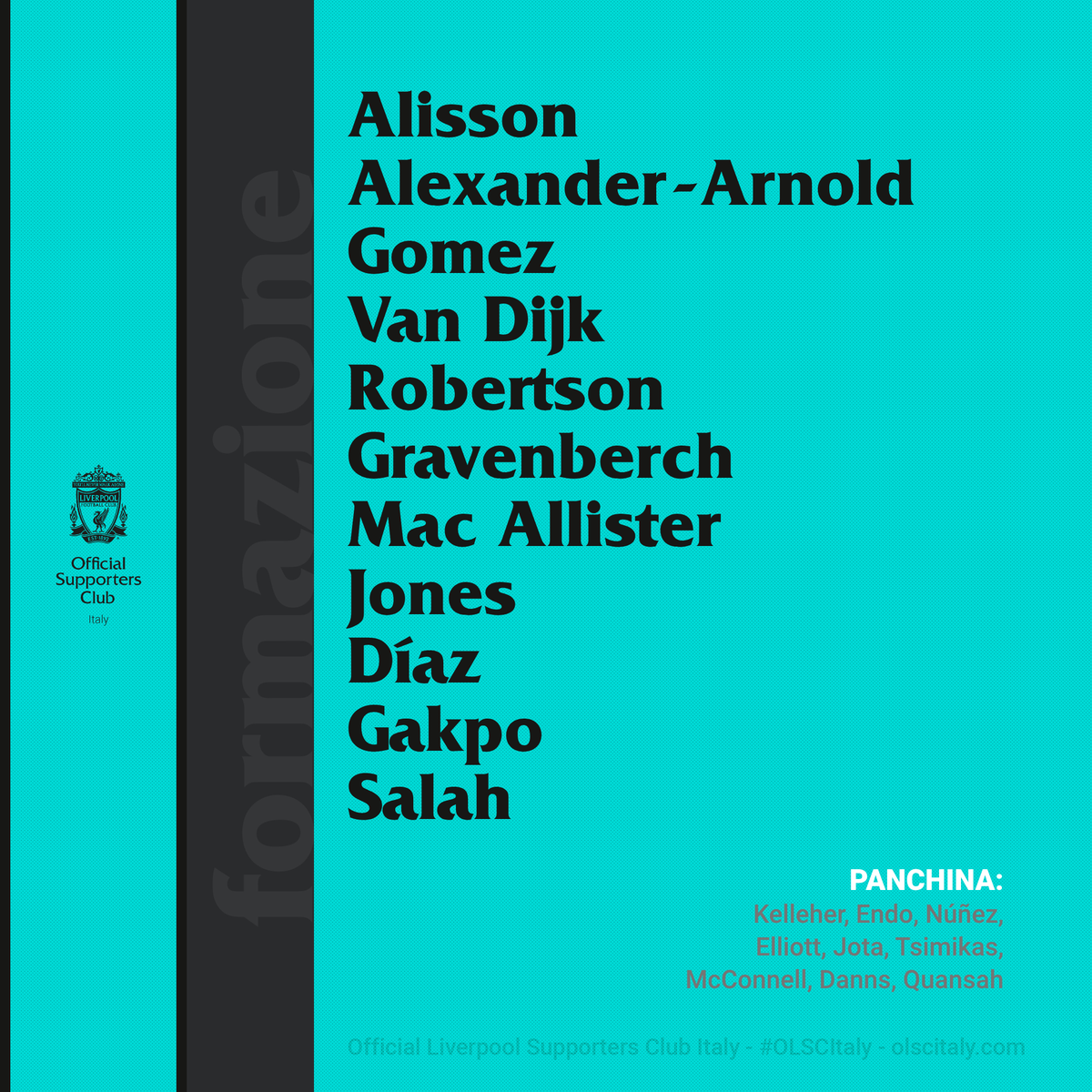 📋 𝐅𝐎𝐑𝐌𝐀𝐙𝐈𝐎𝐍𝐄 📋

L'ultimo 11 dell'anno 🔴

#WHULIV | #OLSCItaly | olscitaly.com