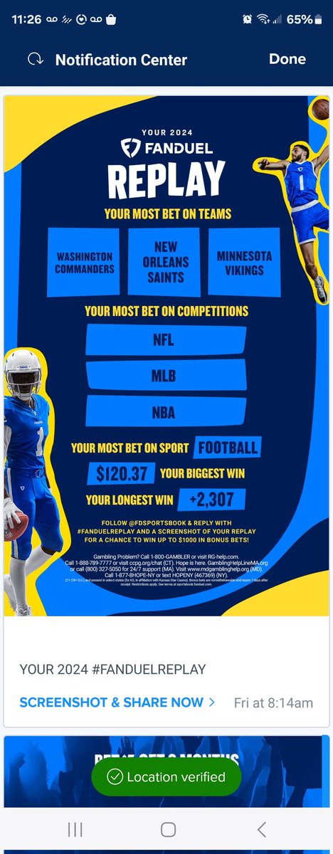 dominickhemphi4's tweet photo. @FDSportsbook #FanDuelReplay https://t.co/t9LErinwfh
